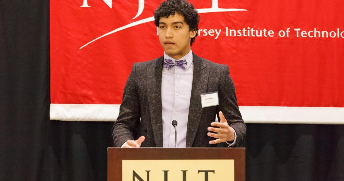 Dylan Renaud '18 discussed how scholarship support has enable him to achieve his goals at the 30th annual Scholarship Brunch.