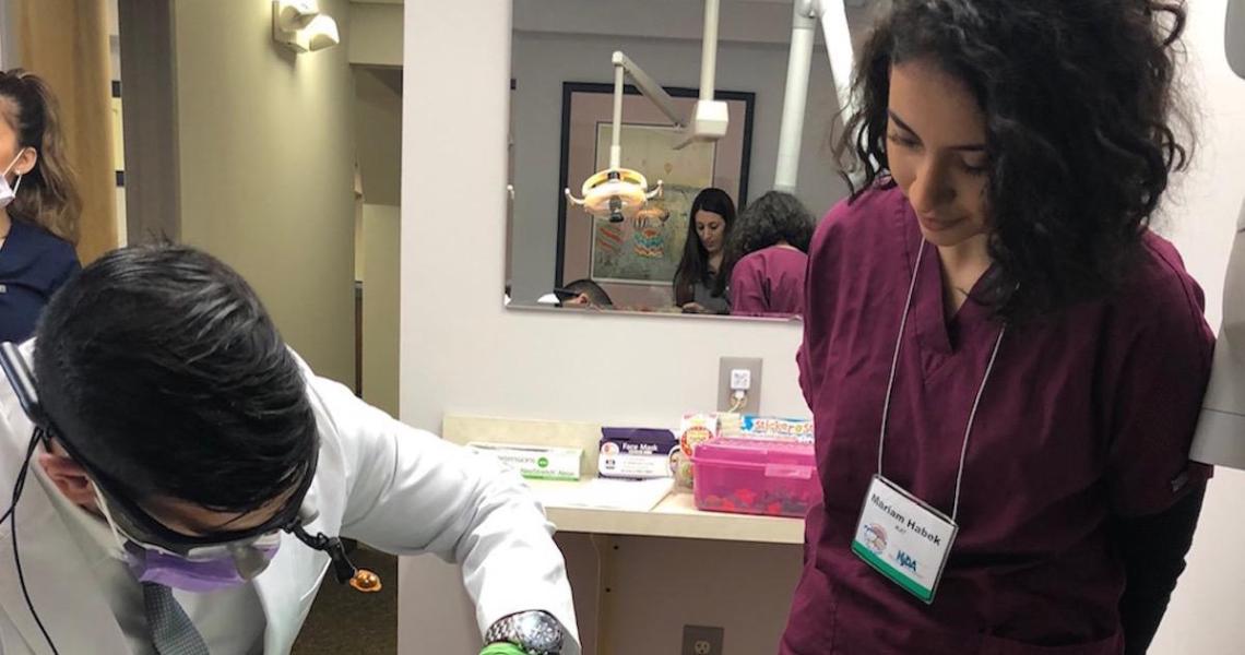 Pre-dental Honors College student Mariam Habek at Give Kids A Smile Day.