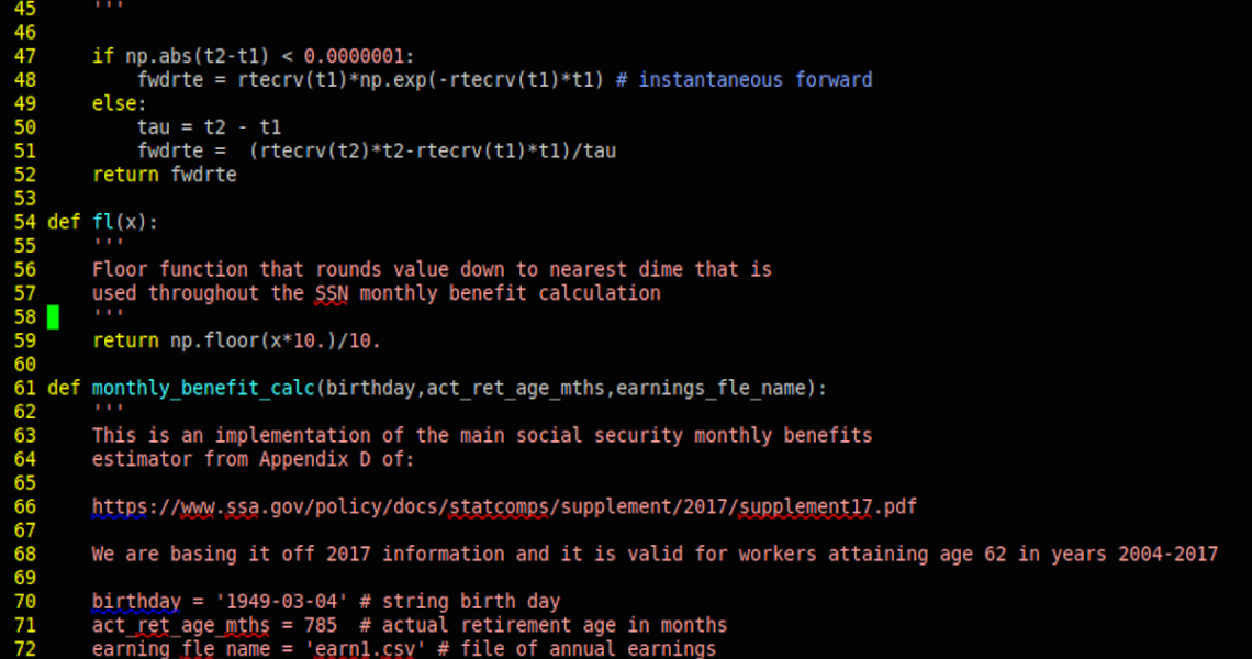 Coding for MTSM Social Security research