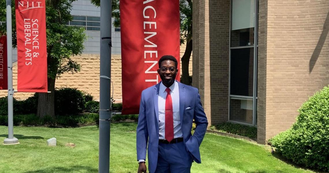 School of Management student and pushup star Kwame Sarfo
