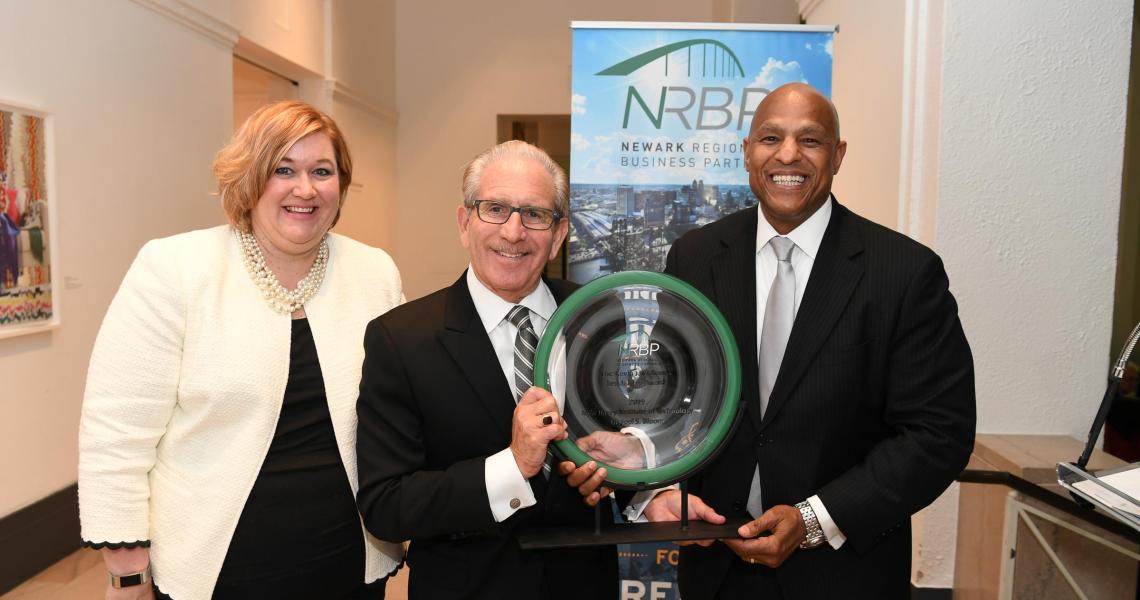 At the NRBP awards ceremony: (from left) Jeanine Pedoto, Prudential Financial vice president; Joel S. Bloom, NJIT president and award recipient; Darrell K. Terry Sr., NRBP board chair