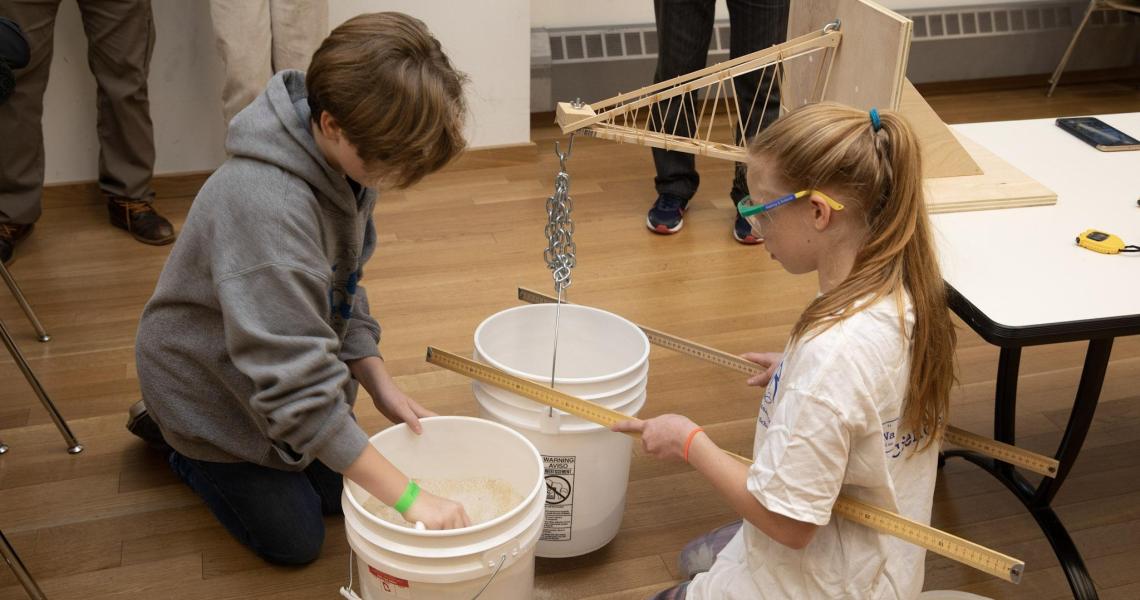 Boomilever competition at the 2019 Science Olympiad
