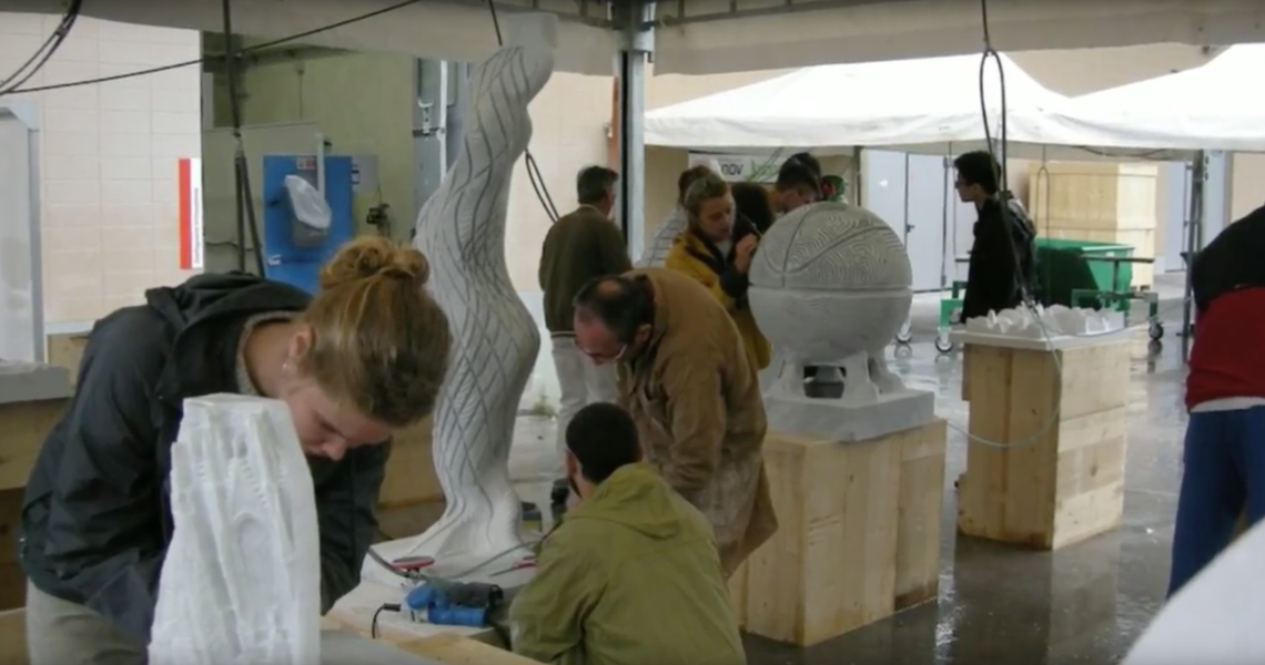 College of Architecture and Design students spent a month in Italy learning how to cut stone.
