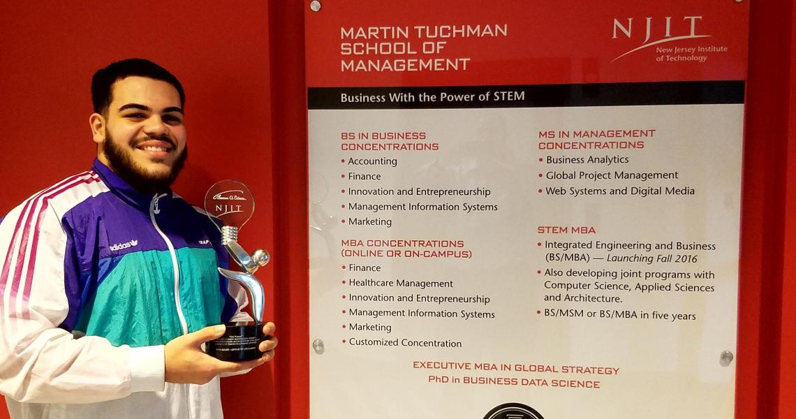 Management student Mark Quiles wins awards for his company League of Lifeguards.