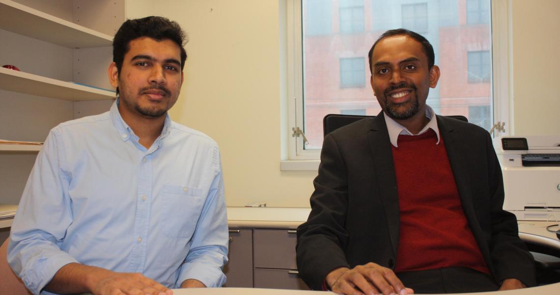 Computer engineering professor Bipin Rajendran and graduate student S. R. Nandakumar are developing brain-inspired computing systems for use in a wide range of big data applications. 