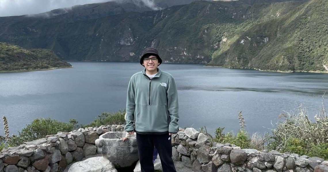 Erick Mejia during his recent visit to Ecuador. 