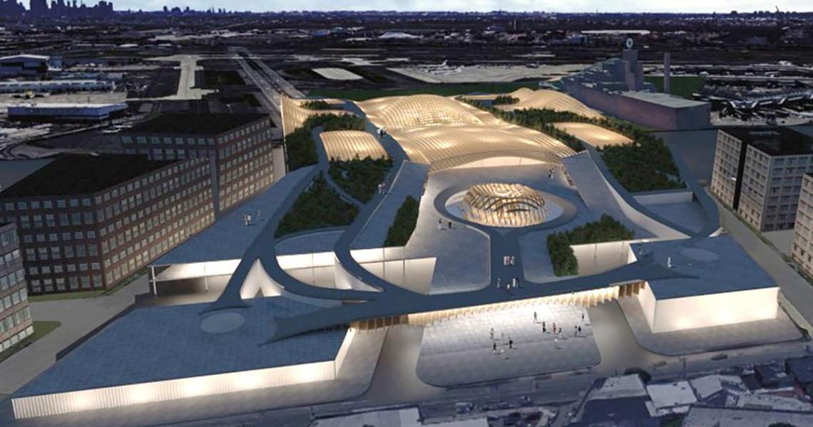 Samantha Pires Design for Newark Airport Biophilic Headhouse and Community Nexus