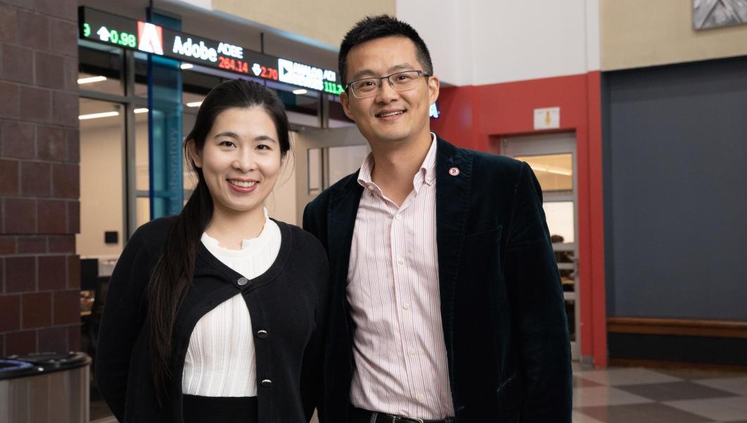 Management school professors Stacie Tao and Alan Yan
