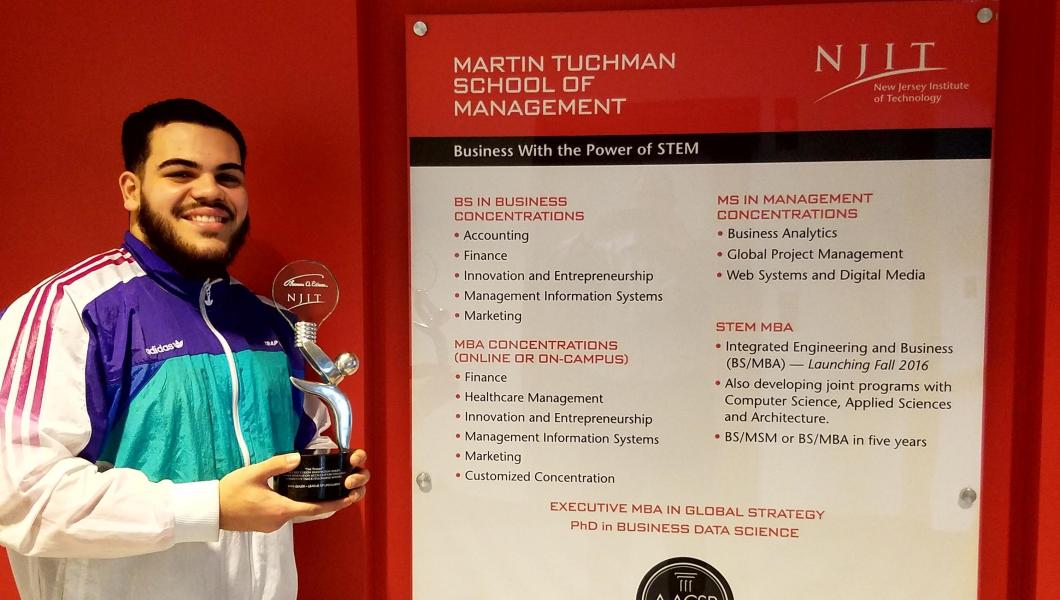 Management student Mark Quiles wins awards for his company League of Lifeguards.