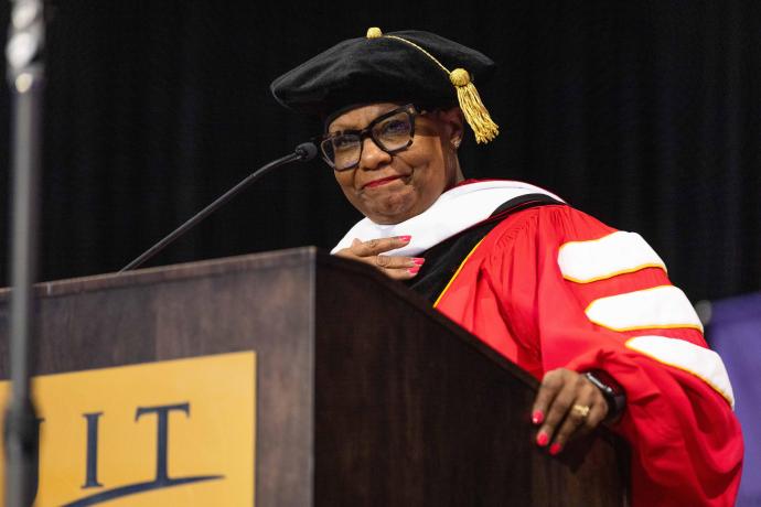 Keynote speaker Marjorie Perry holds an MBA from NJIT.