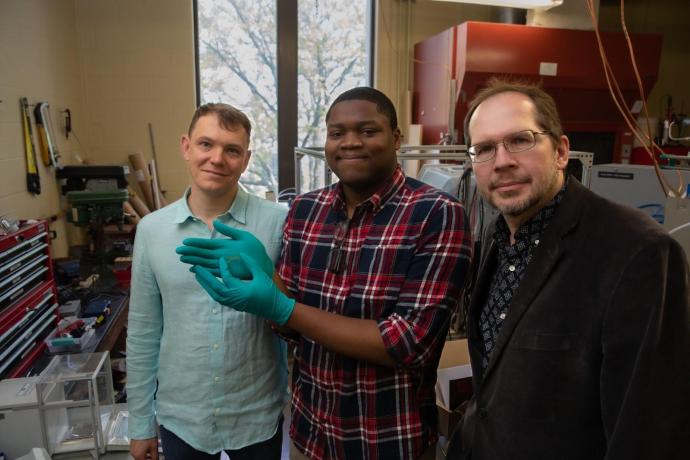 Professors Gennady Gor (left) and Alexei Khalizov (right) helped Jason discover his unique path.