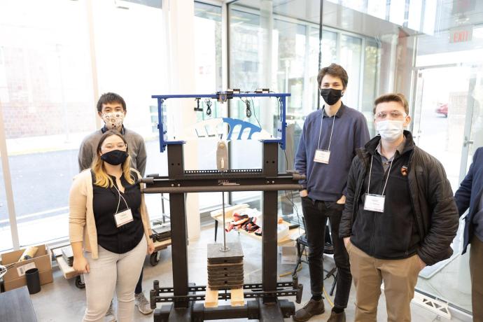 Princeton students at NJIT's 3D printed bridge competition