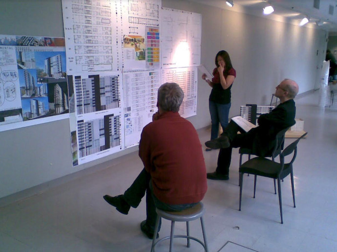 Vasquez-Shawan presents her work inside Weston Hall.