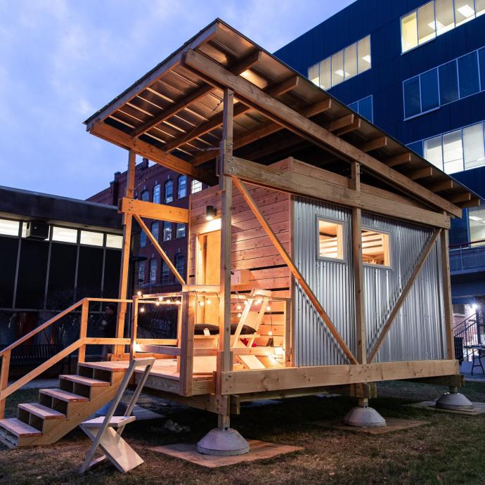 The Place of Dwelling (POD) designed and built by NJIT students and faculty will be used for Hope Village III