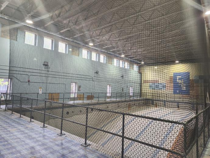 The former pool in Central King Building is now a drone testing lab