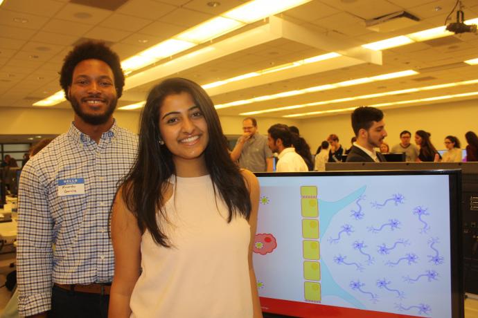 Ricardo Garcia and Mansi Shah researched the combined effects of alcohol and proteins associated with HIV on the brain's protective membrane.