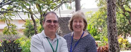 Cesar Bandera and Ellen Thomas