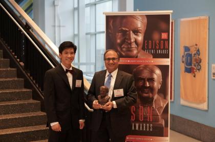 NJIT Professor Rajesh Dave and his former graduate student, alumnus Daniel To
