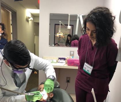 Pre-dental Honors College student Mariam Habek at Give Kids A Smile Day.