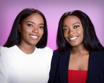 Samara (left) and Samantha Augustin are Honors College freshmen and Mayor's Honors Scholars.