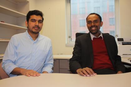 Computer engineering professor Bipin Rajendran and graduate student S. R. Nandakumar are developing brain-inspired computing systems for use in a wide range of big data applications. 