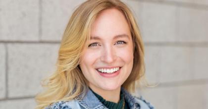 Smiling face of Kaylin Wittmeyer of the Class of 2021, who earned a Fulbright award