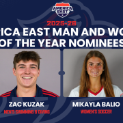Zac\u0020Kuzak\u0020and\u0020Mikayla\u0020Balio\u0020Nominated\u0020for\u0020America\u0020East\u0020Man,\u0020Woman\u0020of\u0020the\u0020Year