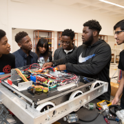 Newark High School Students Learn About Robotics and Life From NJIT Peers