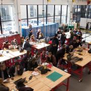 New Jersey educators attend a hands-on workshop at NJIT's Makerspace.