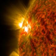 Explosive solar events such as flares and coronal mass ejections can disrupt terrestrial communications and power infrastructure in addition to other effects.