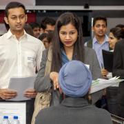 Students connect with employers at an NJIT Career Fair.