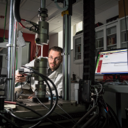 Shawn Chester's research in solid mechanics earned him the prestigious "Young Investigator" award. 