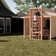 “A Windowed Sukkah” in use. 