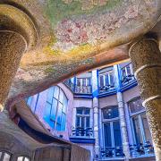 Courtyard view of Antoni Gaudi's Casa Mila in Barcelona by Goldman